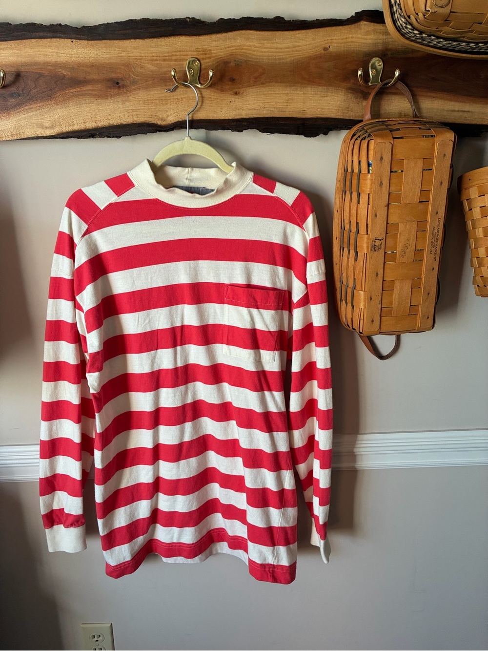 Vintage Canterbury of New Zealand Rugby Striped Mock Turtleneck Shirt L